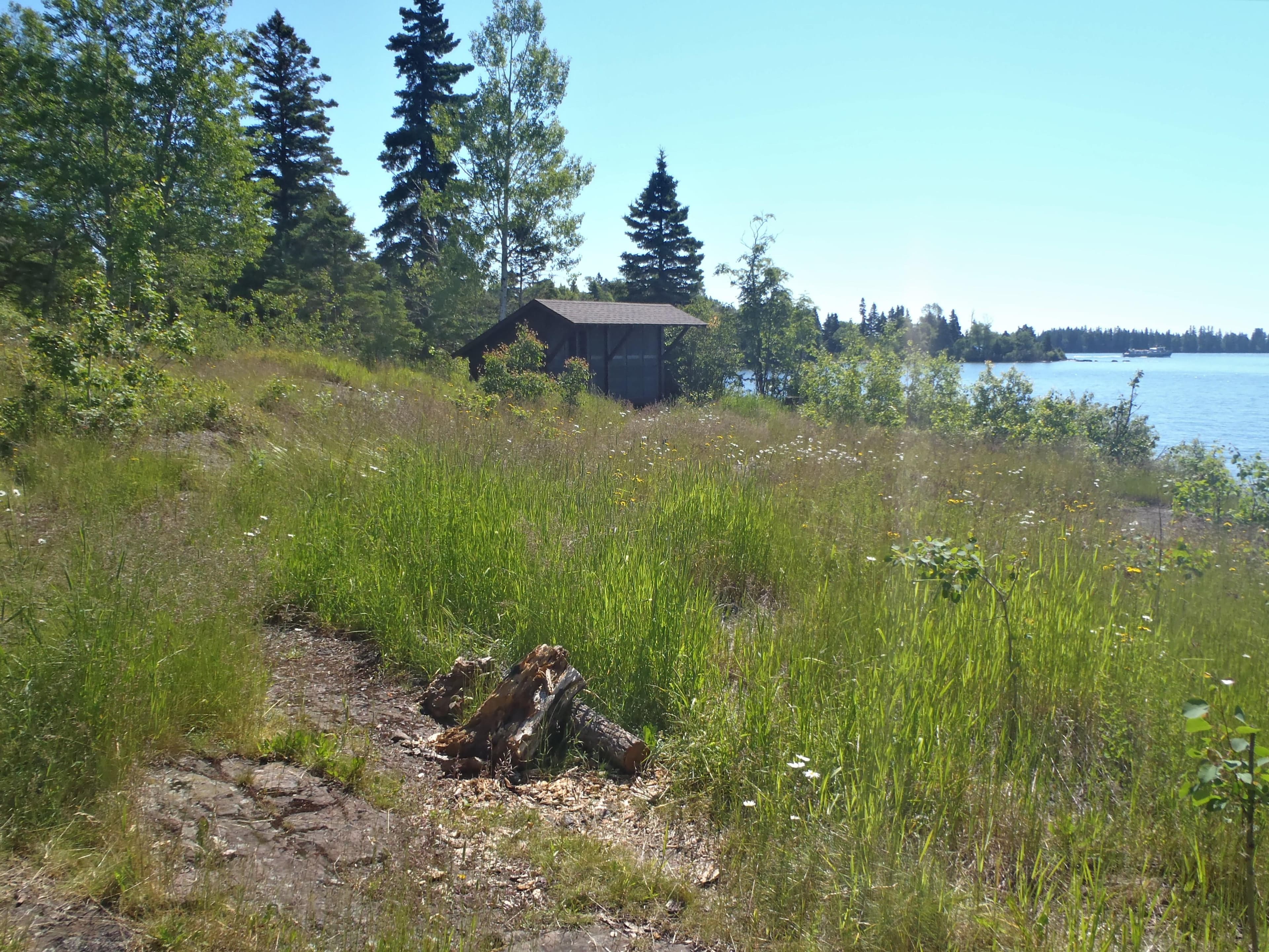 Malone Bay Campground has shelters that overlook Lake Superior