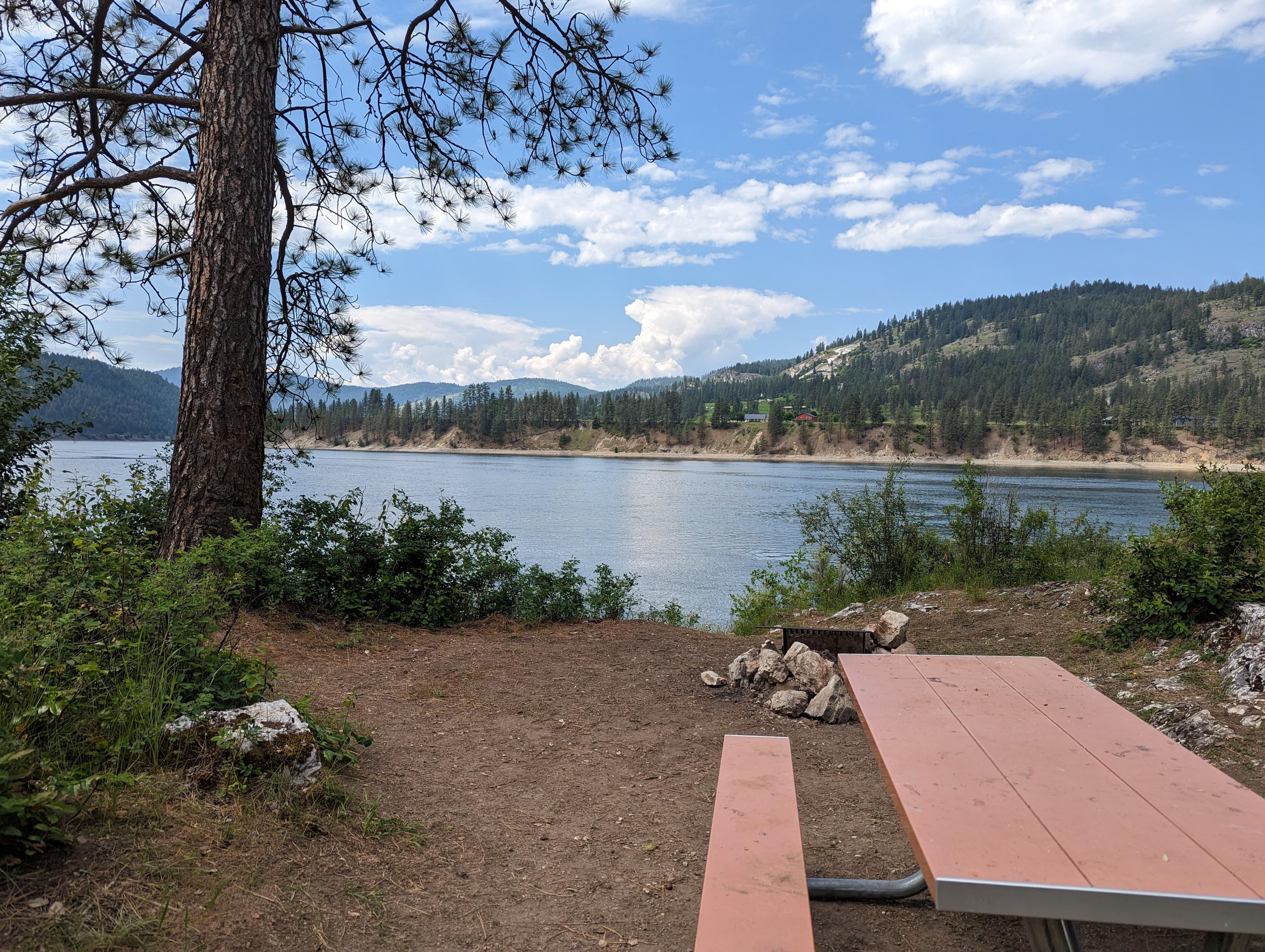 The view from one of the Kettle Falls campsites