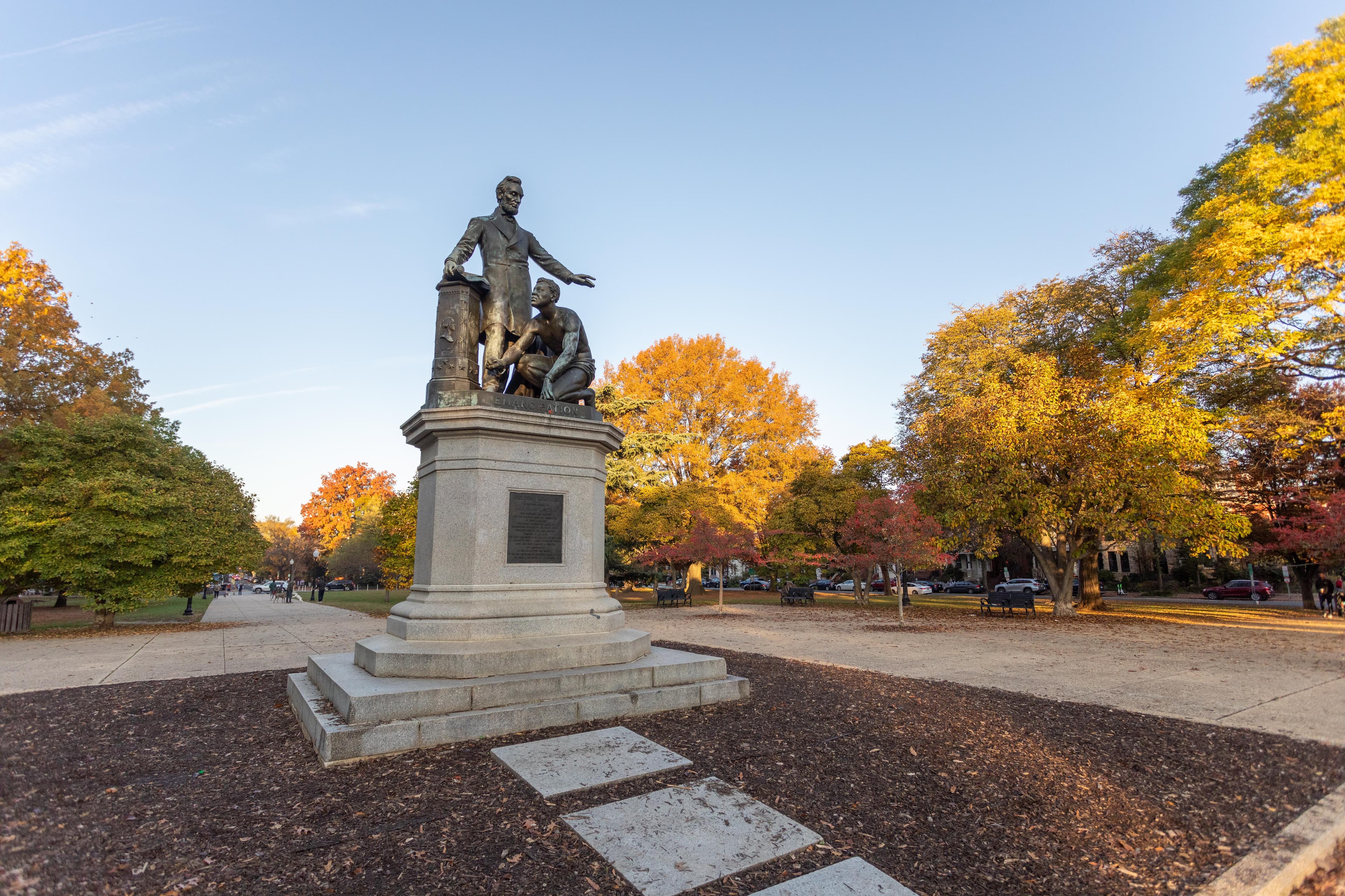 Emancipation Memorial in Lincoln Park.