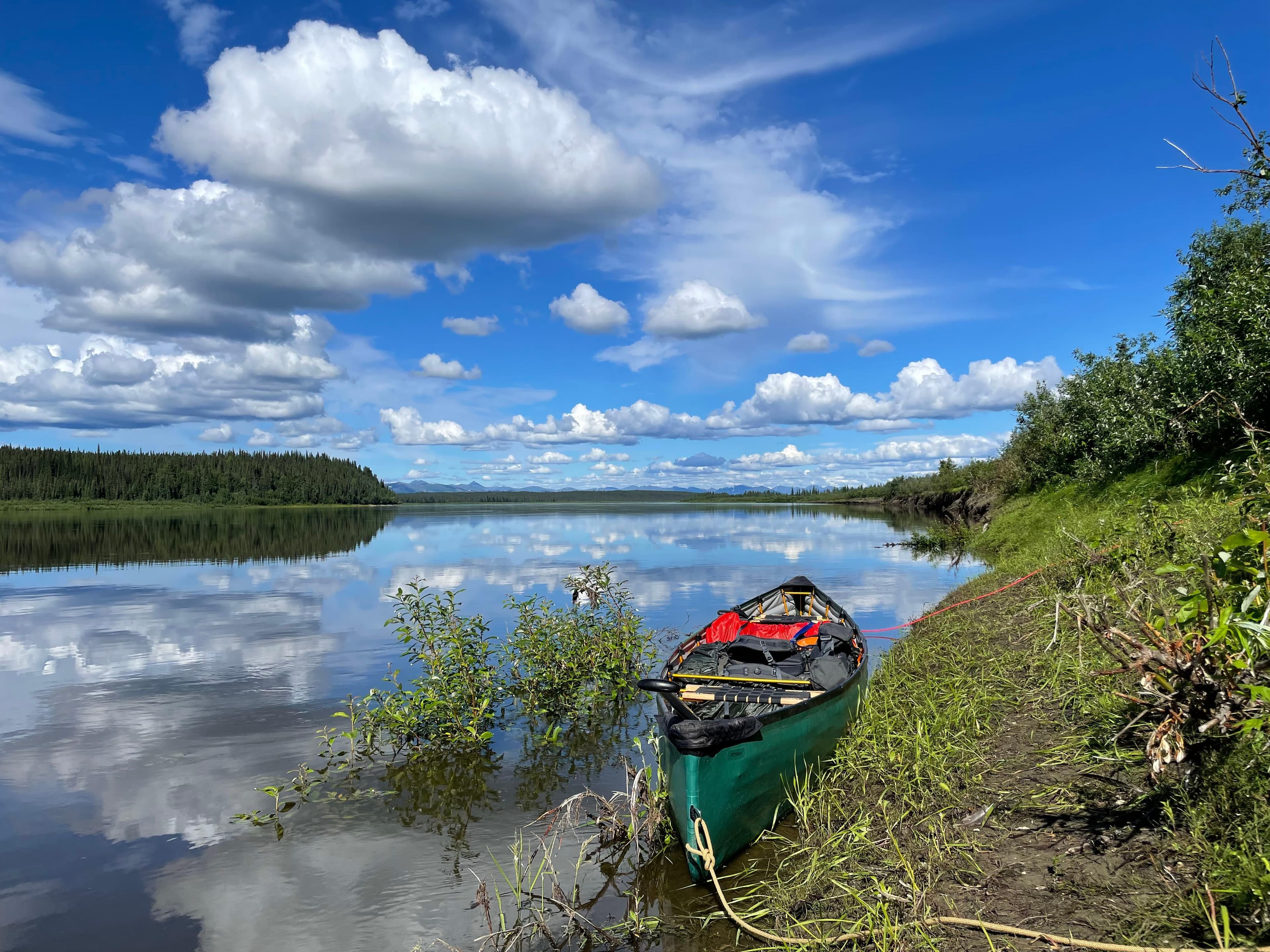 A quick pause on a canoe trip down the Kobuk River.