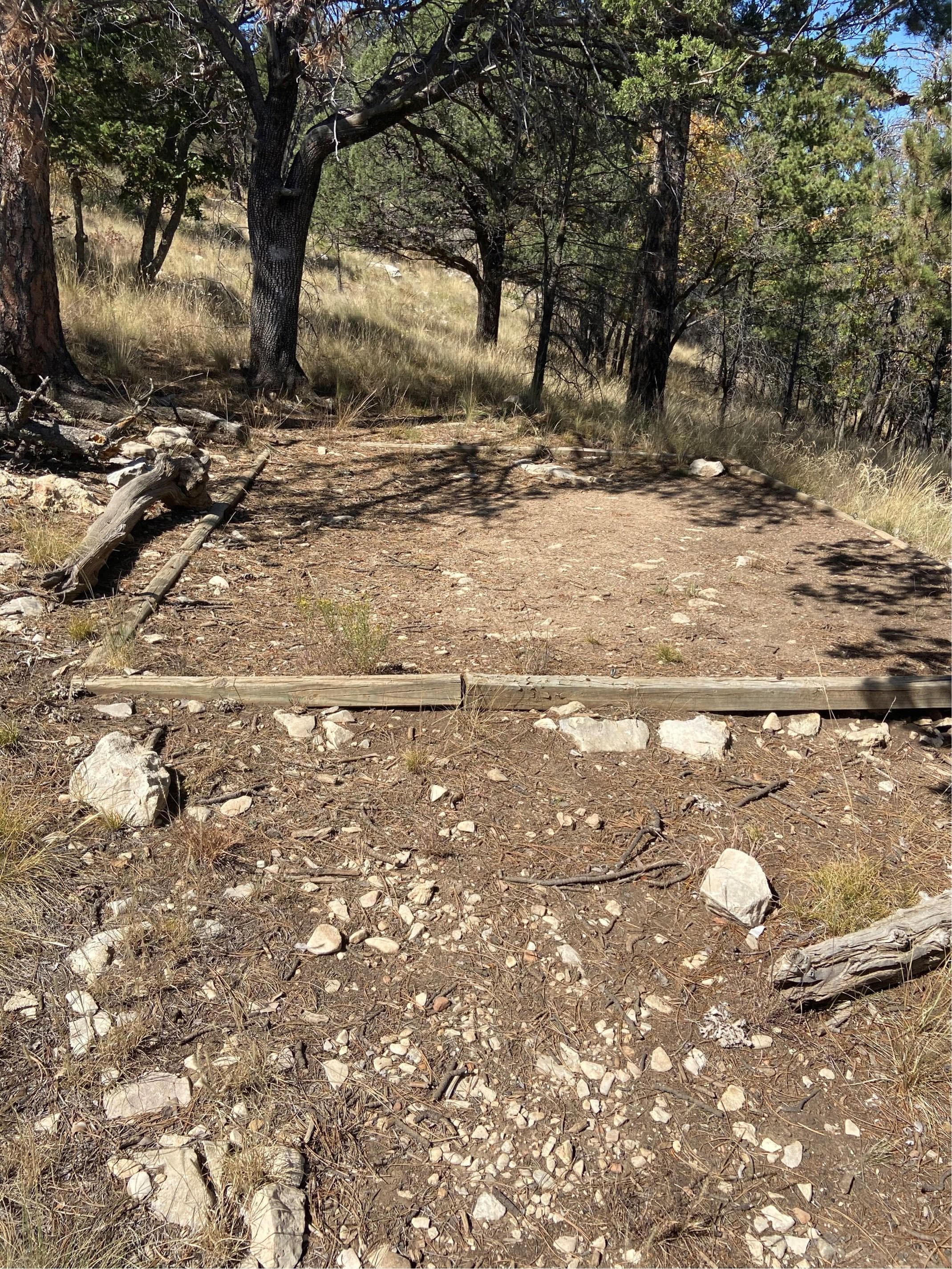 The tent pads allow for camp sites to limit impact on the landscape of the park.
