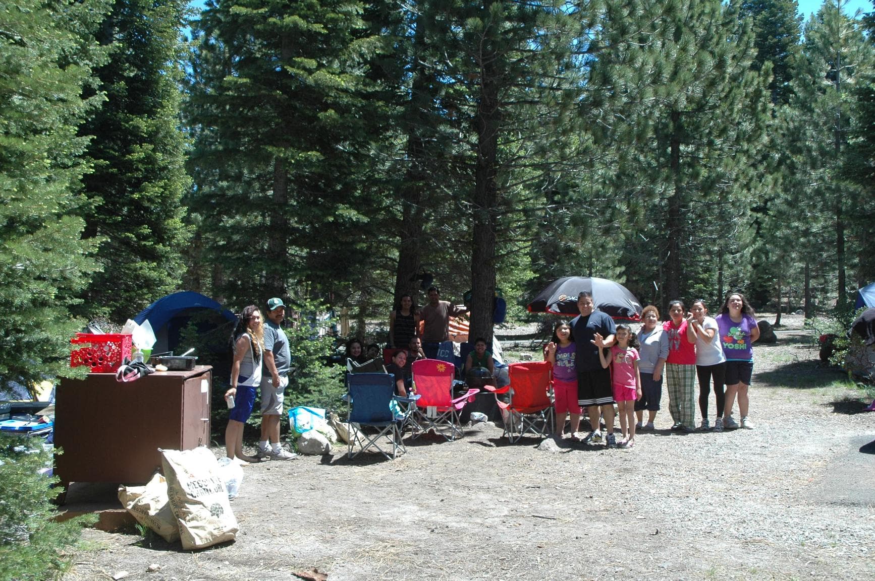 Group campsites combine two or three adjacent single sites.