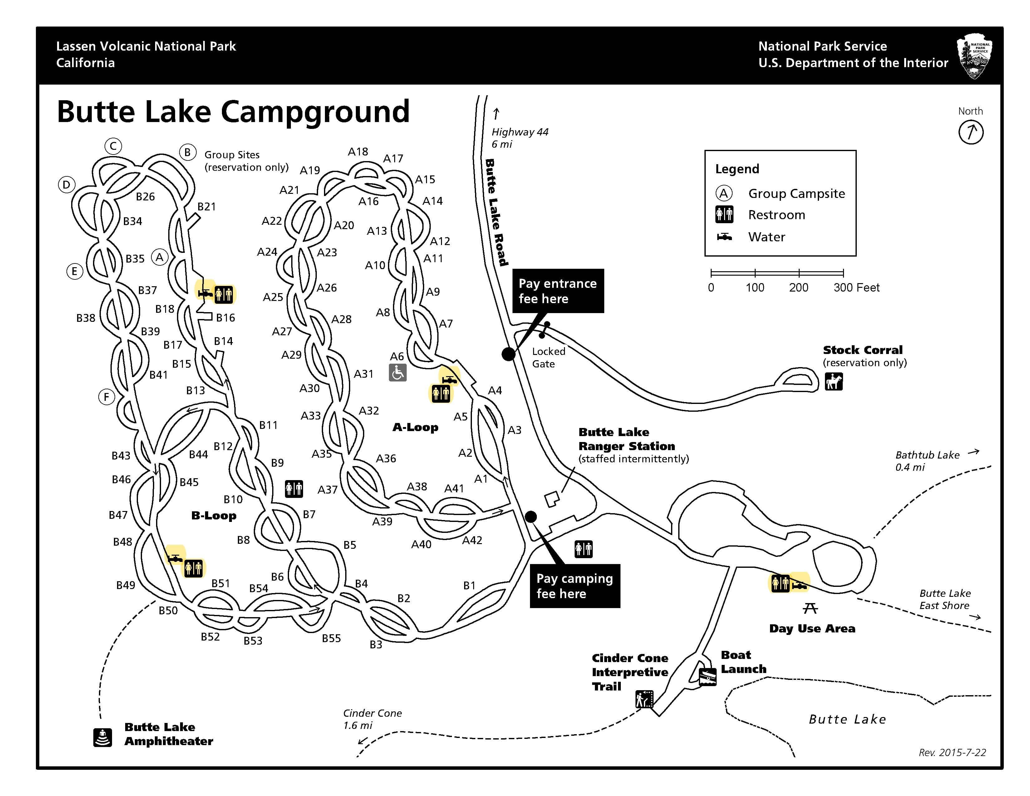 Butte Lake Campground contains two loops located near Butte Lake.