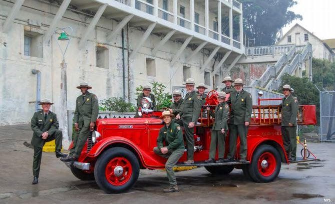 Alcatraz Rangers and 1934 Diamond T Firetruck