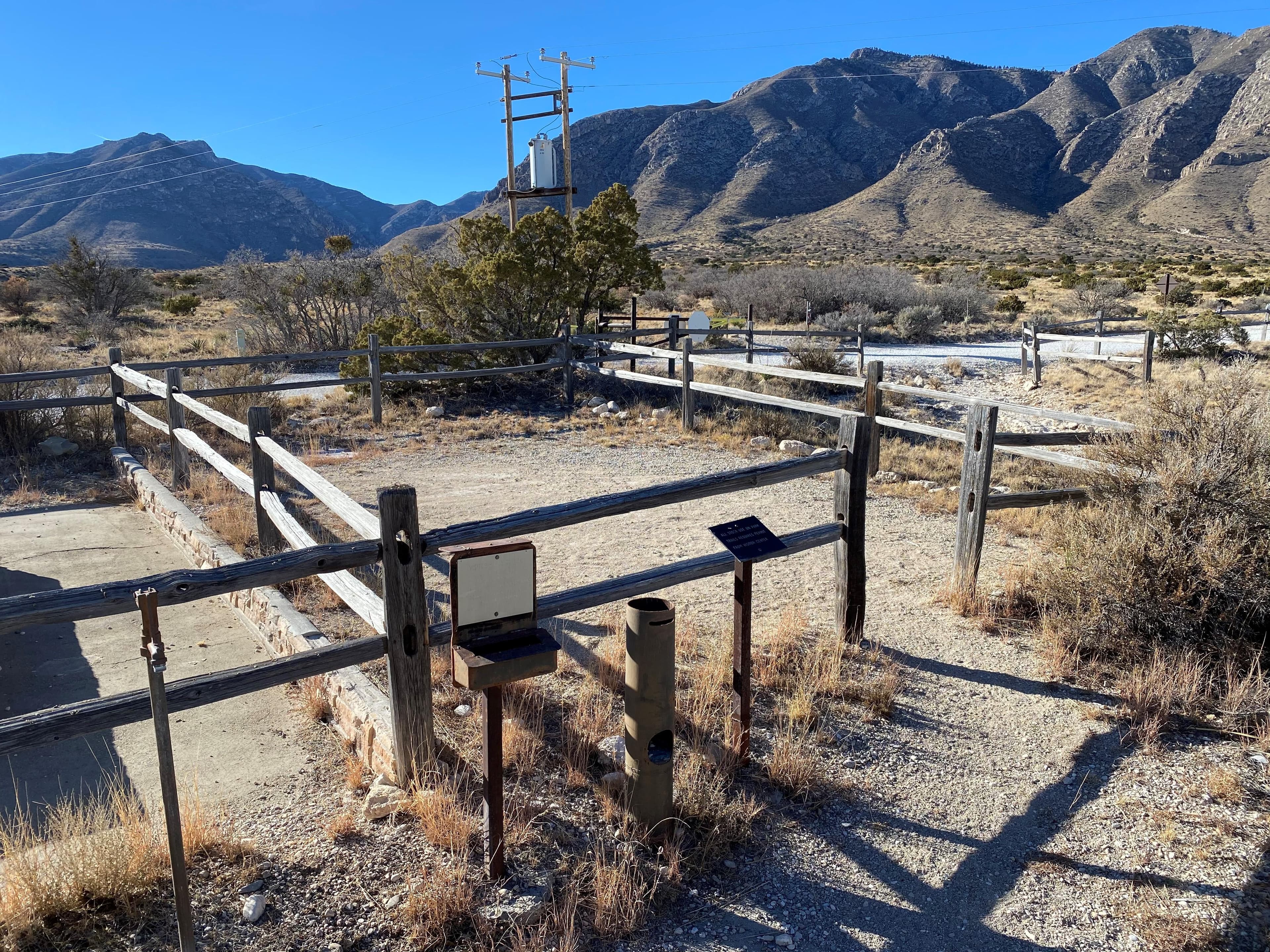 Frijole Ranch horse campsite tent pads