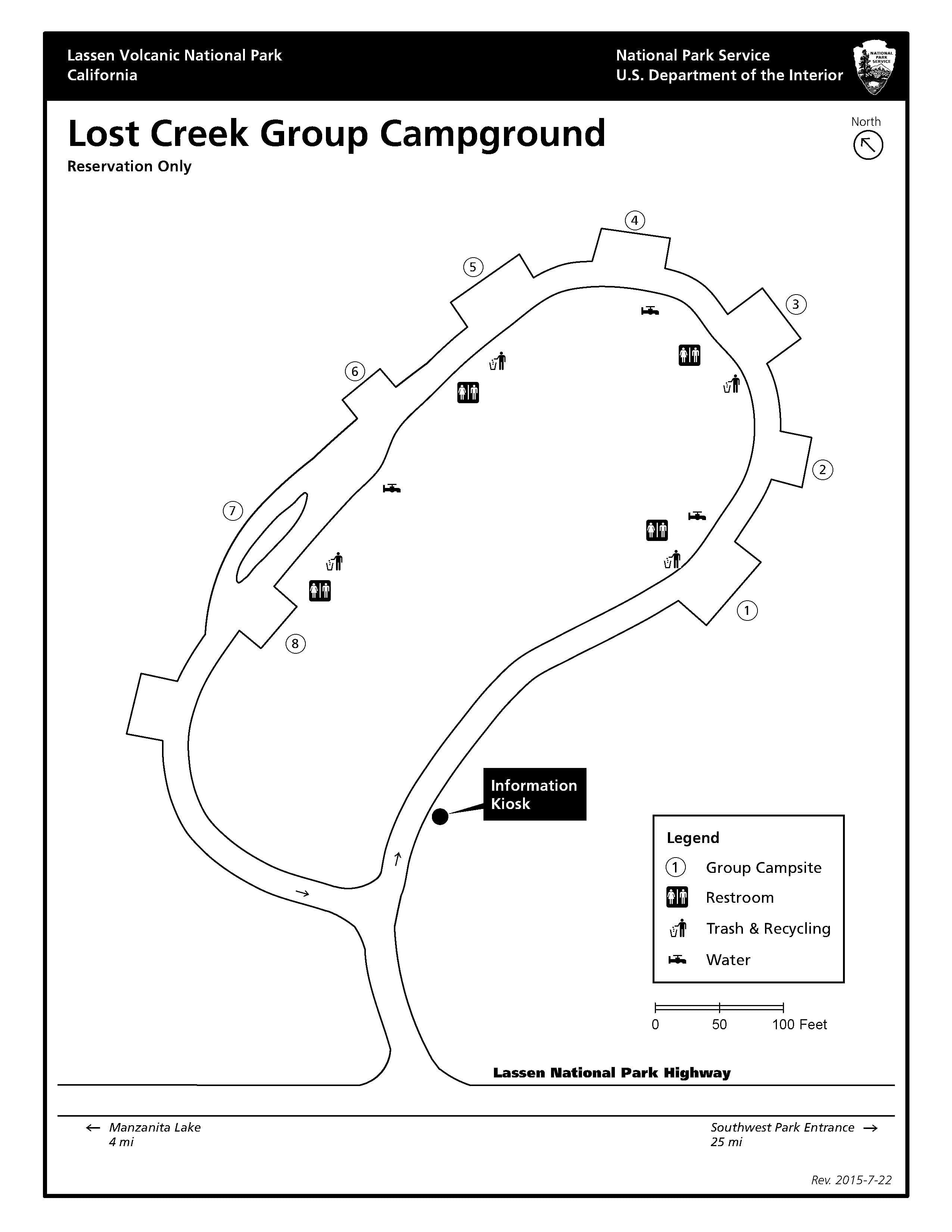 Lost Creek Campground contains only group sites.