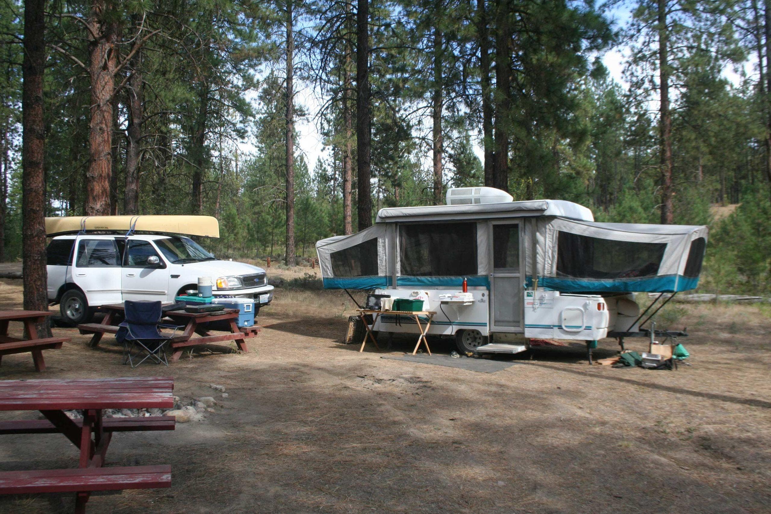 Example of a campsite at Camp Na-Bor-Lee.