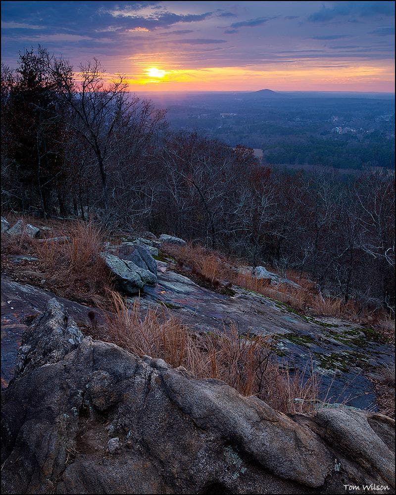 Kennesaw Mountain at twilight