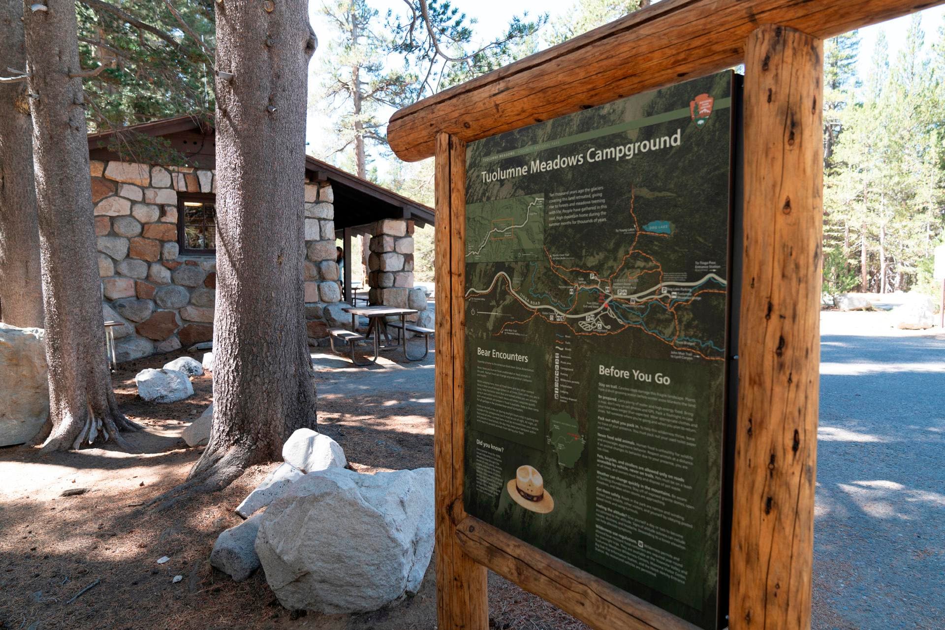 Tuolumne Meadows Campground bulletin board