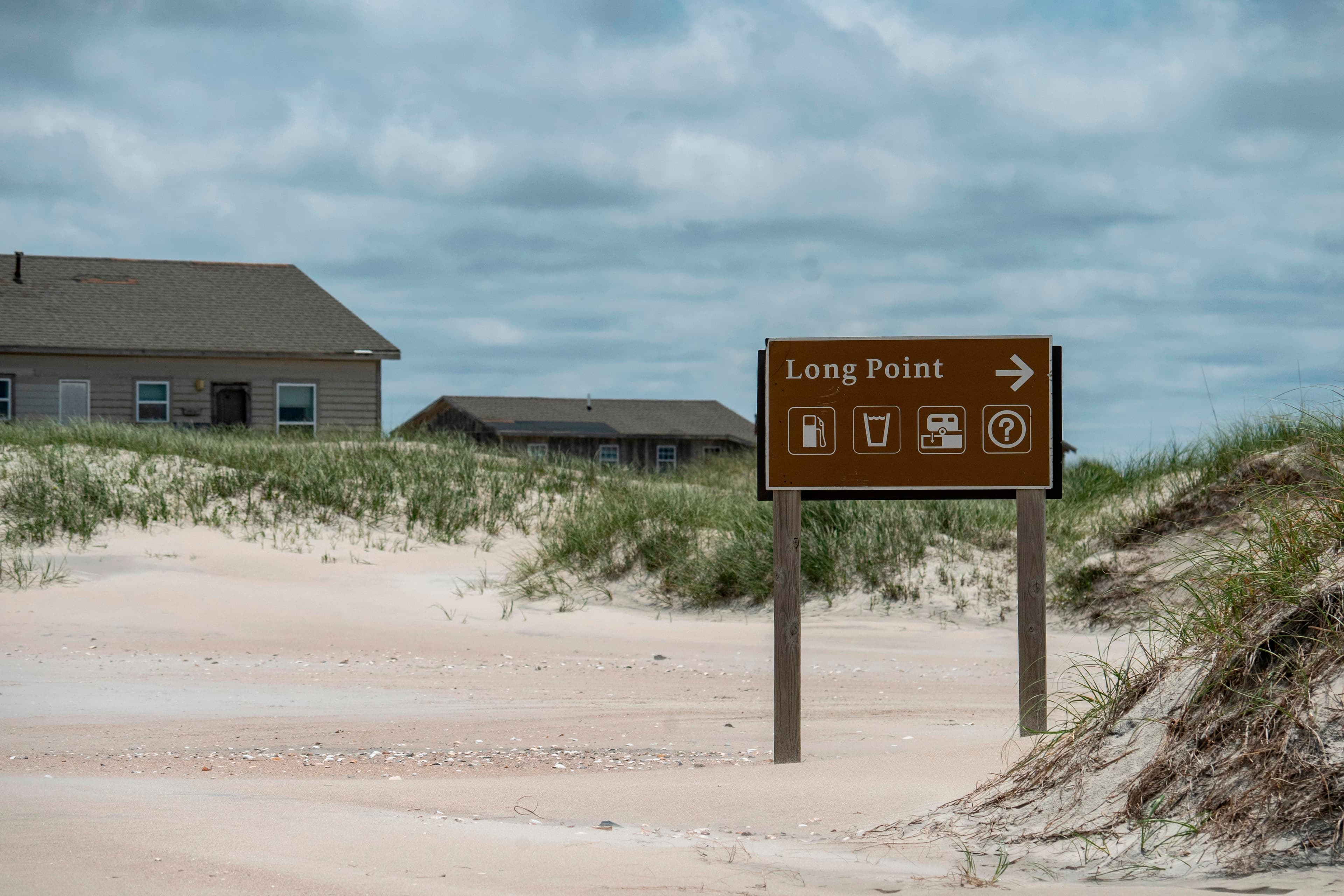 When driving on the beach, look for the Long Point sign to head back to the ferry