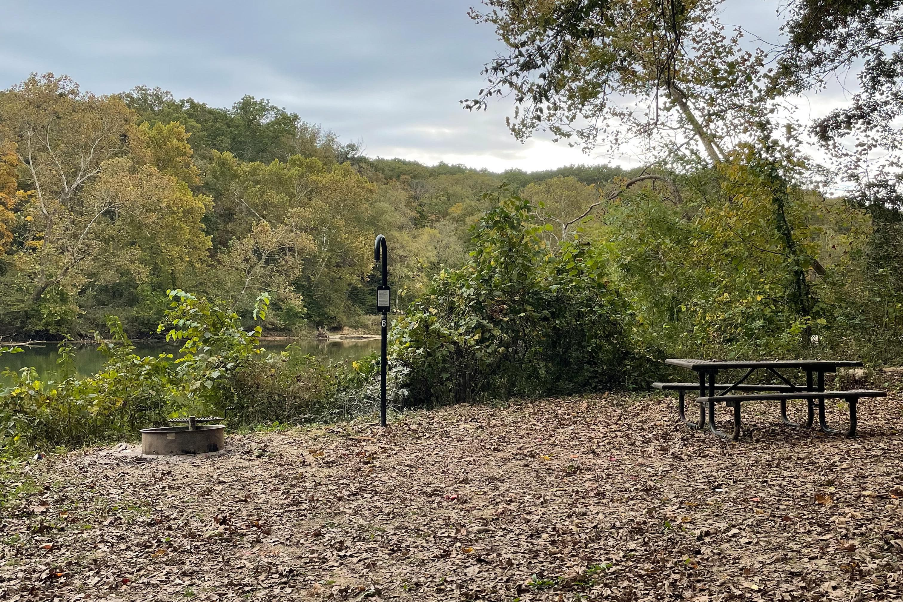 Cedar Spring's campsites are mere feet away from the Current River.