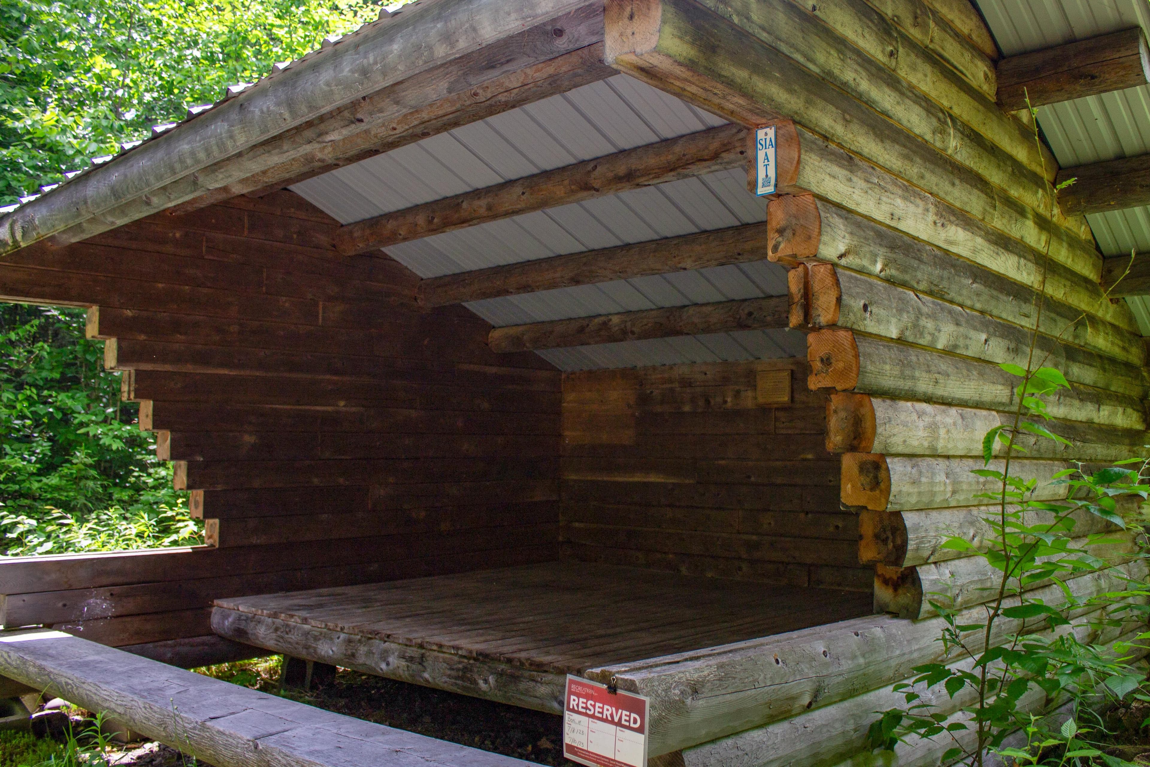 A closer look at the Katahdin Brook lean-to.