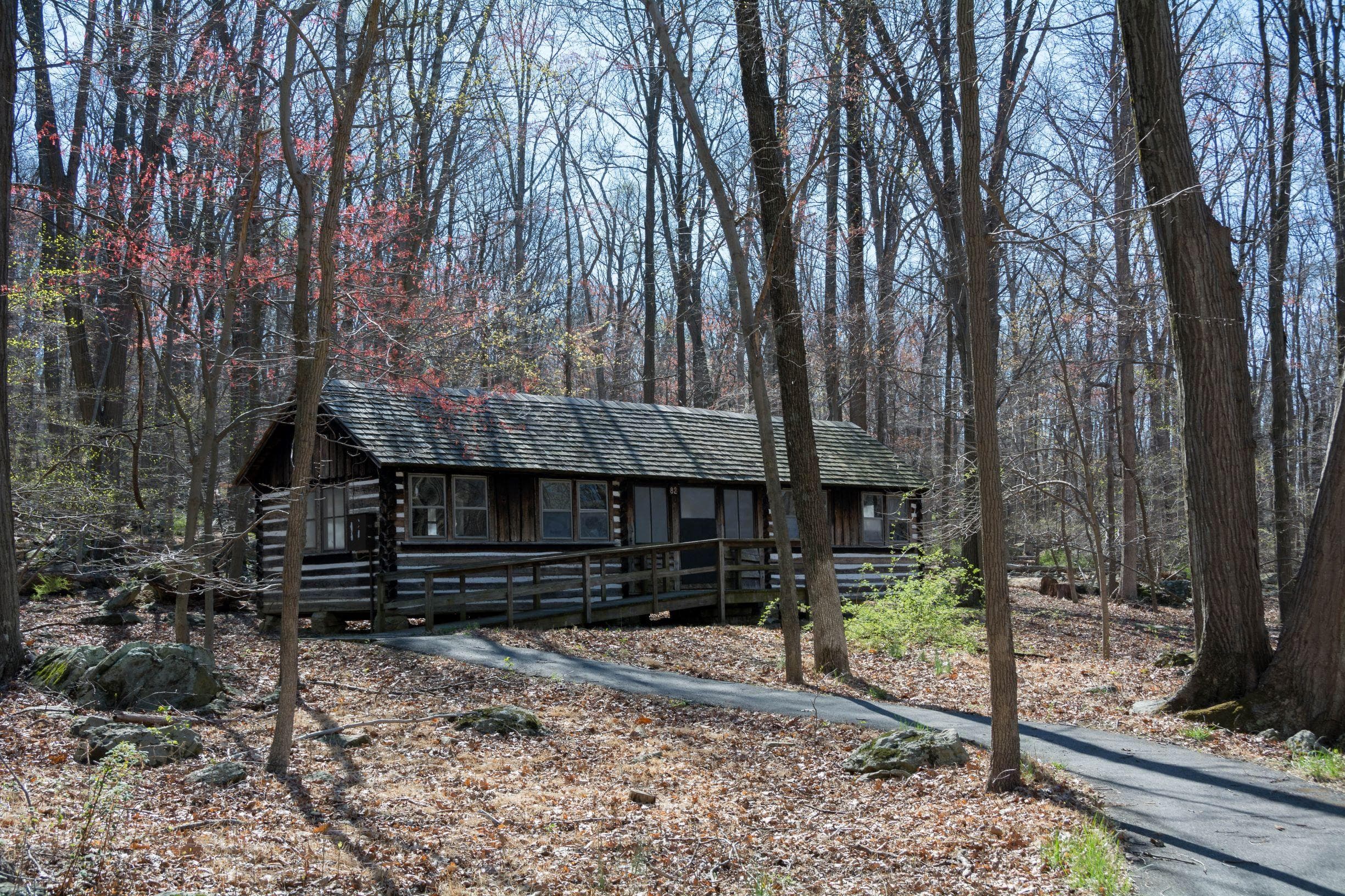 One of 16 cabins for lodging at Camp Greentop