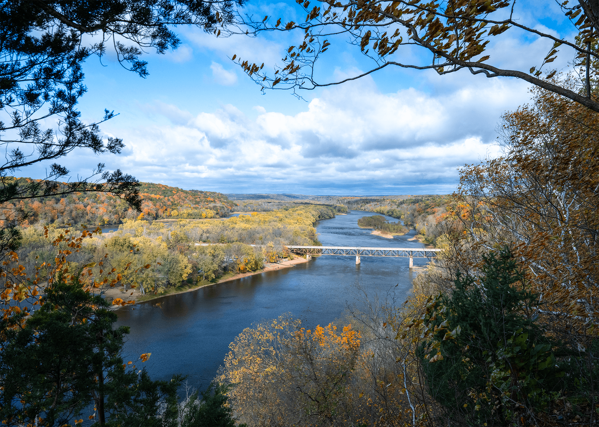 One of many beautiful views of the St. Croix River