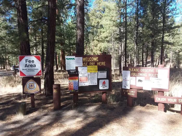 Jemez Falls information boards