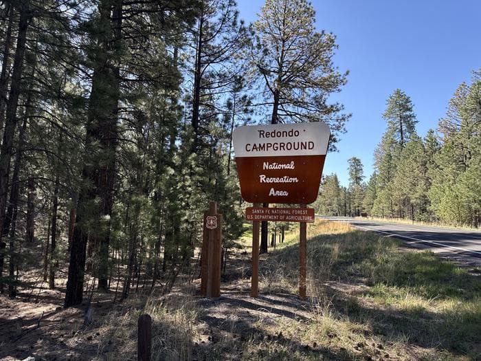 A photo of the entrance at Redondo Campground