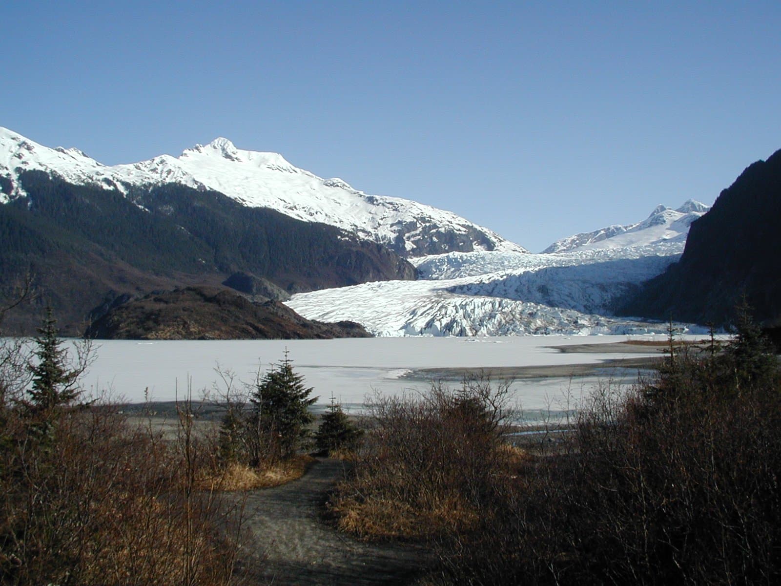 Frozen Lake of Juneau's Mendenhall Glacier