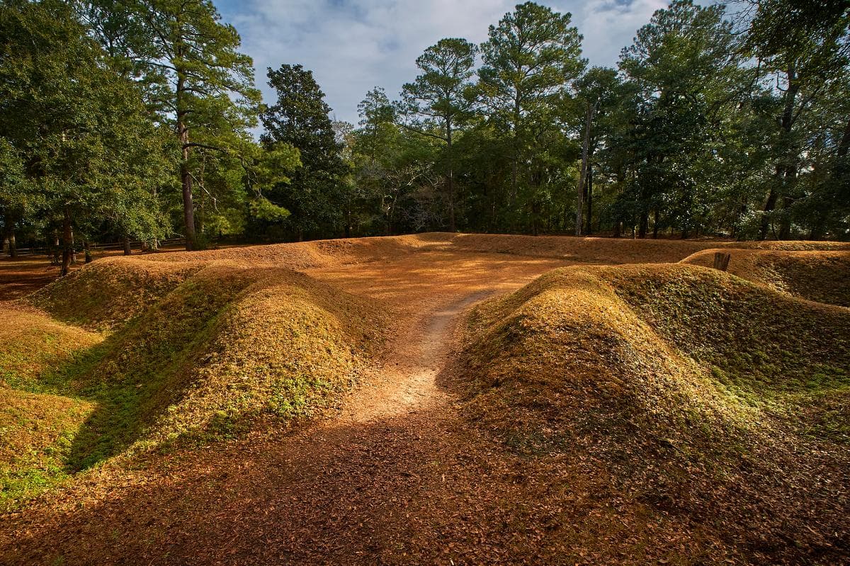The Fort Raleigh earthworks is one of the remnants of the English attempts at a colony on Roanoke Island